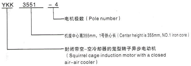 YKK系列(H355-1000)高压Y5003-6三相异步电机西安泰富西玛电机型号说明